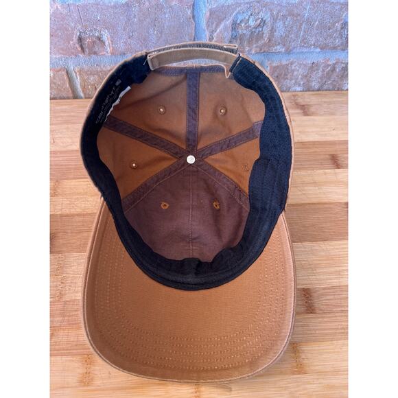 Carhartt Canvas Cap Adjustable Brown Cotton Adult Outdoor Hat Hunting - Picture 9 of 9
